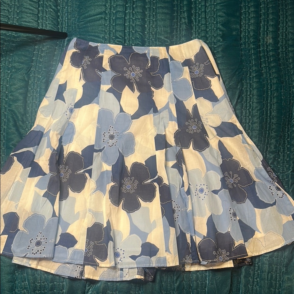 Talbots Blue and White Skirt Size 8P